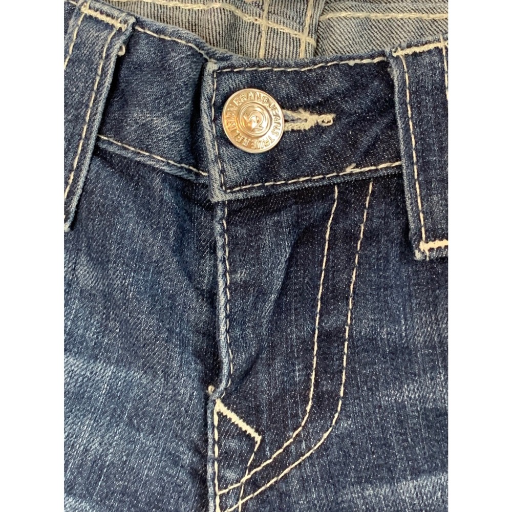 True Religion Becky Bootcut Jeans Dark Wash Low Rise Horseshoe Flap Pocket 27 - Picture 9 of 16